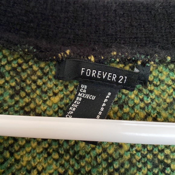 Forever 21 fuzzy floral button-up sweater - Picture 3 of 5